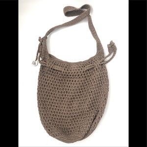 The Sak Crochet Drawstring Bucket Bag